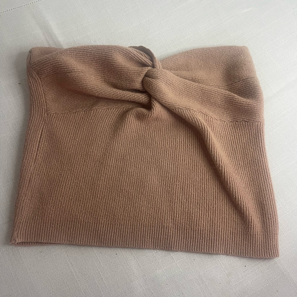 Tan Knitted Tube Top